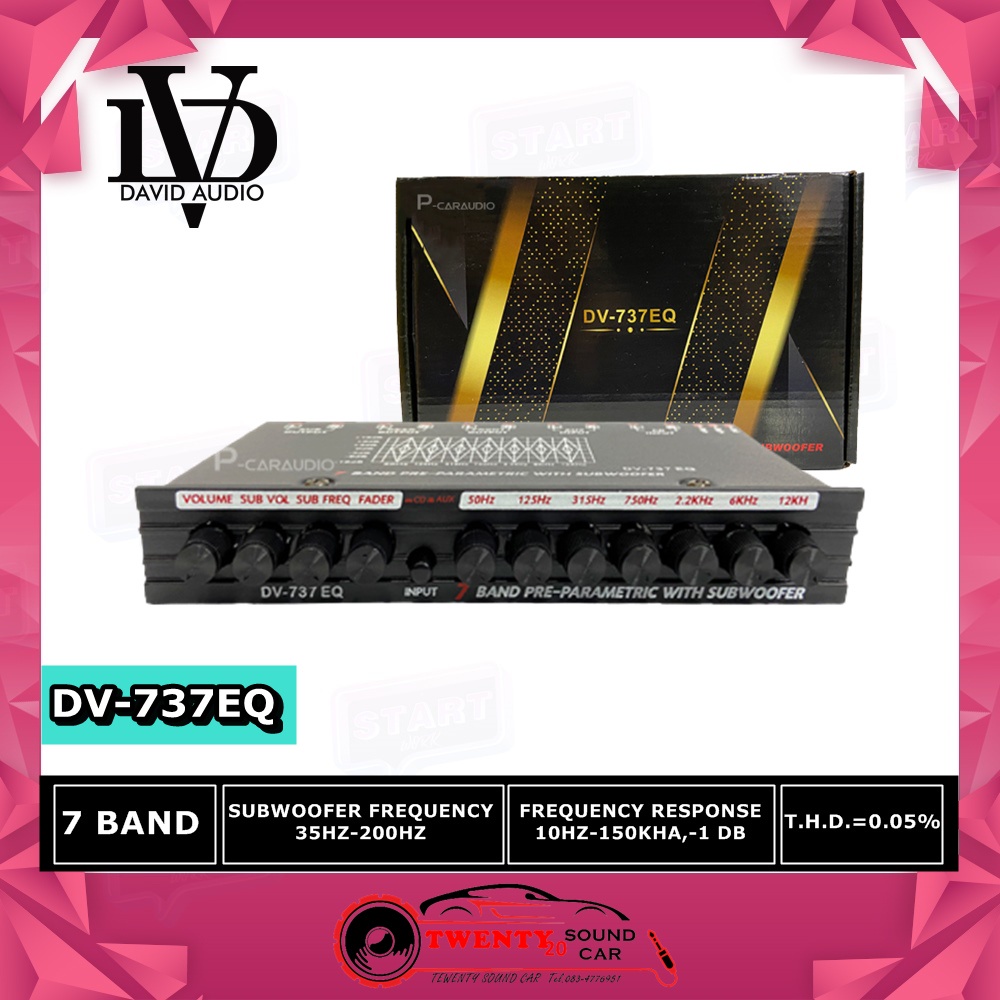 ปรีแอมป์รถยนต์ 7แบนด์ DV-737EQ ขายดี ปรีแอมป์ PREAMP 7BAND เสียงดี คุณภาพดี ราคาถูก เครื่องเสียงติดร