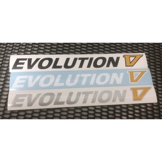 สติกเกอร์แต่งรถ EVOLUTION V งานไดคัท  สติกเกอร์Oracal **หากต้องการซื้อคู่ ให้กดซื้อ 2 แผ่น**