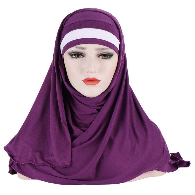 ♟ 90*180cm Women Printed Head Scarf With Gold Thread Muslim Hijab