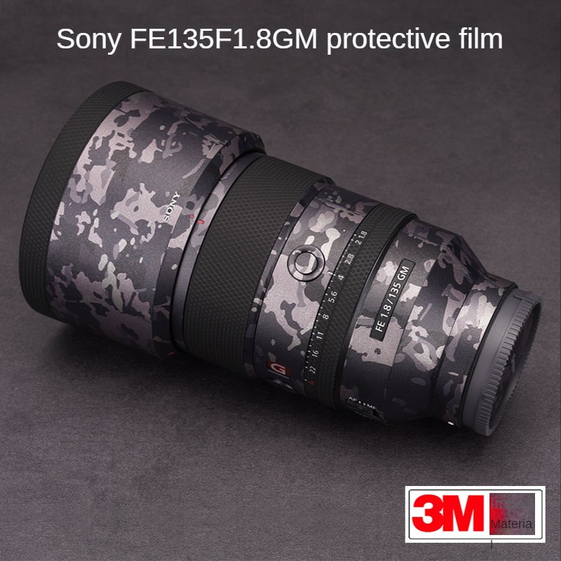 สติกเกอร์ฟิล์มคาร์บอนไฟเบอร์ ลายพราง ป้องกันเลนส์กล้อง 3M สําหรับ Sony FE135  F1.8GM