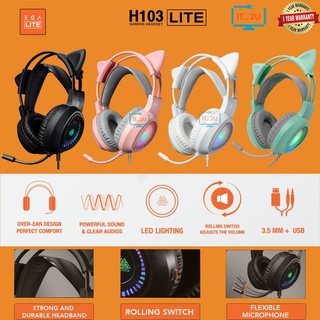 EGA H103/H104 Lite Gaming Headset LED Lighting มีหูแมวถอดได้