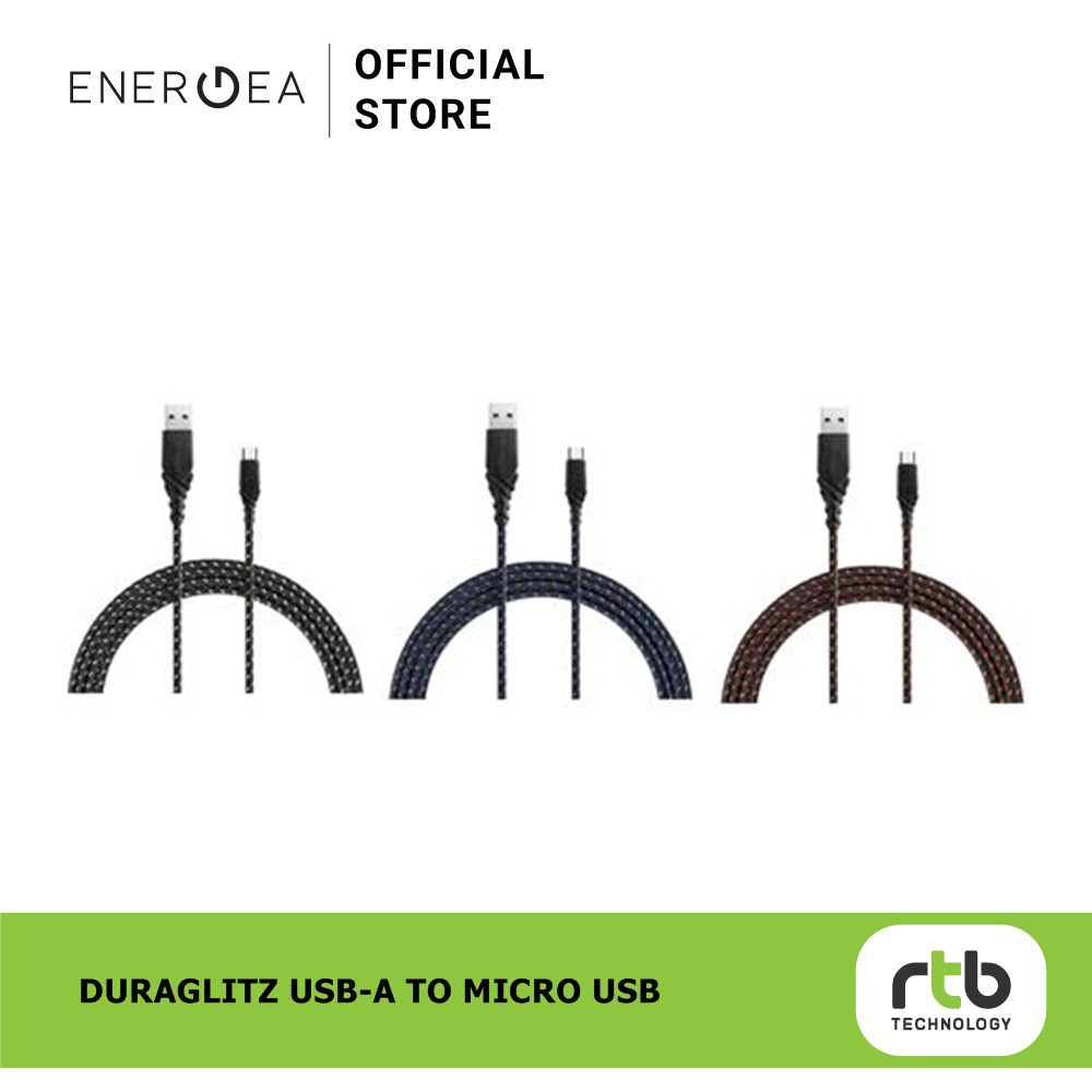 Energea สายชาร์จ Cable รุ่น DuraGlitz USB-A To Micro USB 1.5M