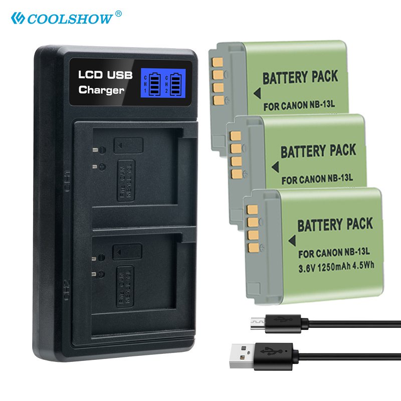 NB 13L NB13L NB-13L 1250mah Battery Charger for Canon PowerShot G5X G7X G9X G7 X Mark II G9 X,SX620 