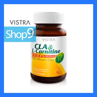 VISTRA CLA &amp; L-CARNITINE 1100MG PLUS VIT E EXP 05/24 วิสทร้า ซีแอลเอ แอนด์ แอล-คาร์นิทีน พลัส วิตามินอี (30 CAPSULES)