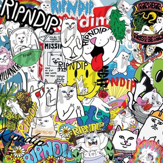 สติ๊กเกอร์ แมว sticker RIPNDIP กันน้ำ ลอกไม่ทิ้งคาบกาว