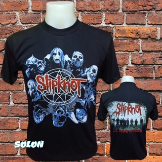 เสื้อวง Slipknot วงร็อค ไม่มีตะเข็บข้าง คอฟิต ป้ายUS เสื้อวง เสื้อผู้ชาย เสื้อทัวร์ วงร็อคคต่างประเทศ