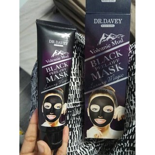 DR.Davey Volcanic mud Black peel-of mask 120g.โคลนภูเขาไฟ Davey มาส์กเปลือกสีดำ