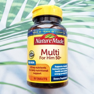 วิตามินรวม สำหรับผู้ชาย 50+ Multi For Him 50+ 90 Tablets USP Verified (Nature Made)