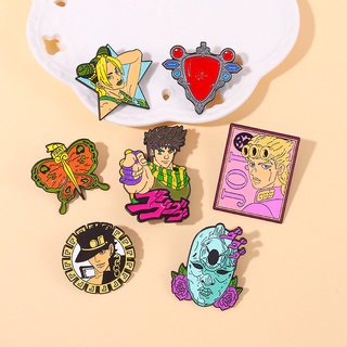 JoJo Enamel Pins Kujo Jotaro Jolyne Cujoh Brooches Lapel Badges Cartoon Funny Jewelry Gift for Kids Friends