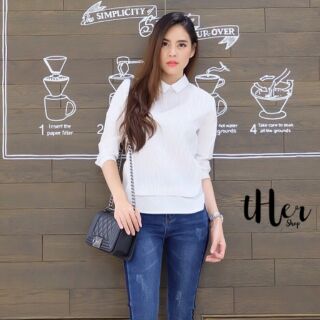 เสื้อแขนยาว เเฟชั่นเกาหลี