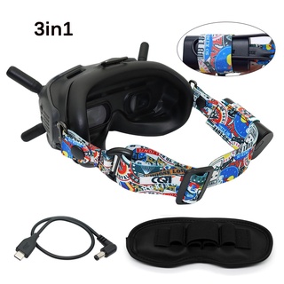 ที่คาดศีรษะ หนัง PU กันฝุ่น อุปกรณ์เสริม สําหรับ DJI FPV Goggles V2