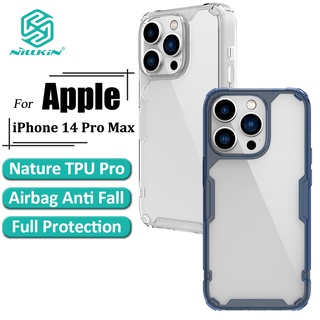 Nillkin Nature Pro เคส สําหรับ iPhone 14 Pro Max เคสโทรศัพท์ บางเฉียบ หรูหรา นิ่ม TPU ใส ถุงลมนิรภัย กันกระแทก ฝาหลัง