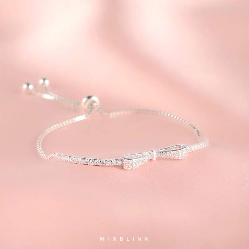 สร้อยข้อมือ เงินแท้ 92.5% ส่งฟรี EMS ♡ รุ่น Minnie ♡ - ( #O7 )