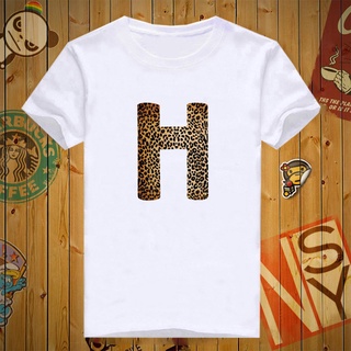 เสื้อยืดสกรีนลายอักษร H - ลายเสือ