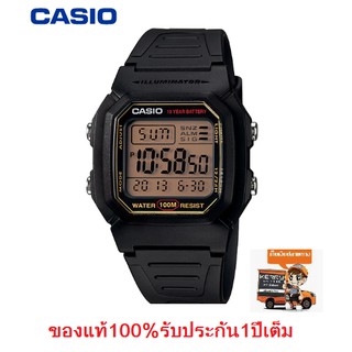 CASIO นาฬิกาข้อมือผู้ชาย สายเรซินสีดำ รุ่น W-800HG-9AV (สินค้าขายดี) - มั่นใจ ของแท้ 100% รับประกันสินค้า 1 ปีเต็ม