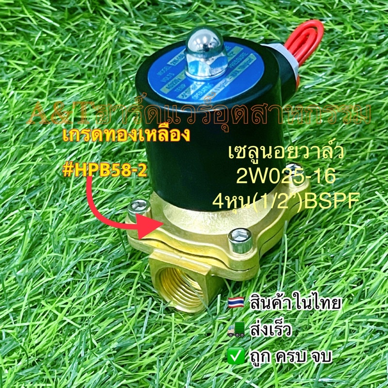 2w160-15โซลินอยวาวล์ขนาด1/2”BSPF(4หุน)