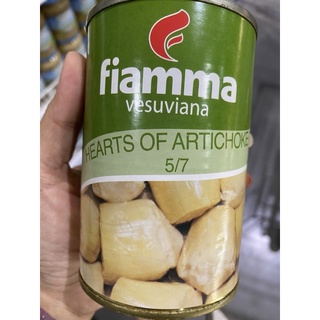 แกนกลางดอกอาร์ติโชค ในน้ำปรุงรส ตรา ไฟมมา วีสุเวียนา 400g. Hearts Of Artichoke ( Fiamma Vesuviana )