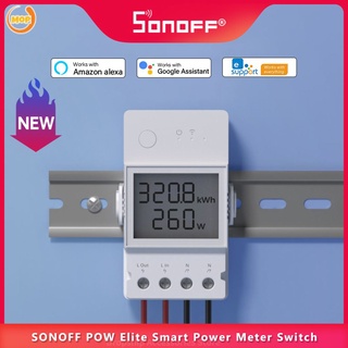 SONOFF POW Elite Smart Power Meter Switch 20A/16A Wifi Smart Home Switch หน้าจอ LCD ทำงานร่วมกับ EWeLink App Alexa Google Home [MOP]