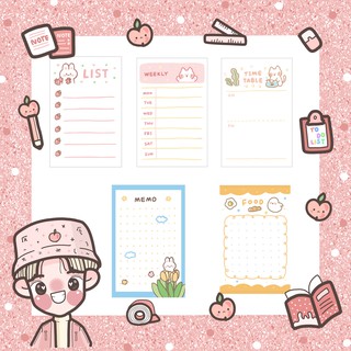 Sticky Note (มีกาว) รุ่นน้องแมว&amp;กระต่าย มี 8 ลายให้เลือก ^^ สินค้าพร้อมส่ง