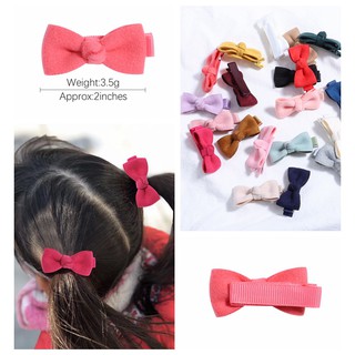 2Pcs Woolen Cloth Bowknot Kids Hairpin Fashion 2 Inches Clip Hair Accessories for Girls