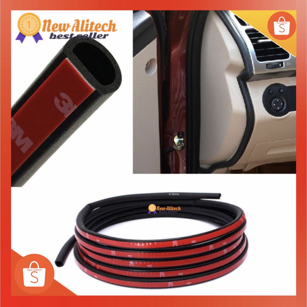 New Alitech [คุณภาพเกินราคา] ยางขอบประตู D-Shape ยางกันเสียง กันลม ลดเสียงจากภายนอก กาว 3M