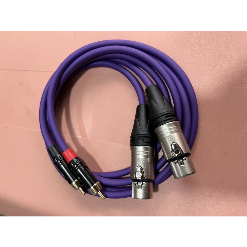 สายXLRเมีย-RCAแบบชุด2เส้นทำจากสายชีลสเตอริโอDynacomหัวxlrของLidgeหัวrcaของwiremanทองเหลือแท้100%