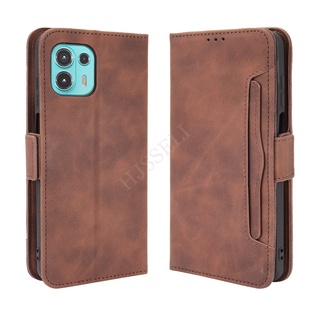 เคสสำ Motorola Edge 20 Fusion Case PU Leather Flip Phone Case Motorola Edge20 Fusion เคสโทรศัพท์มือถือ พลิกซองโทรศัพท์