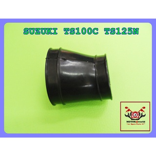 SUZUKI TS100C TS125N RUBBER for STAINER "BLACK" (1 PC.) // ยางต่อหม้อกรอง SUZUKI TS100C TS125N สีดำ (1 ตัว)