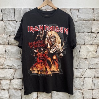 เสื้อยืดผ้าฝ้ายพิมพ์ลายขายดีเสื้อวง IRON MAIDEN ลิขสิทธิ์แท้ นำเข้าจาก USA