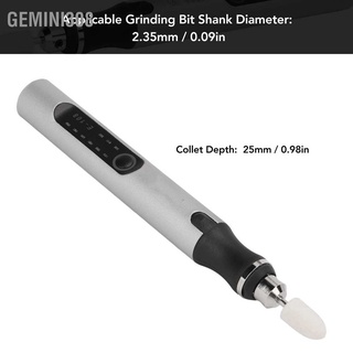 Gemini308 ชุดเครื่องมือปากกาแกะสลักโรตารี่ ไร้สาย 3 ความเร็ว ชาร์จได้