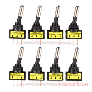 (Takashiflower) ปุ่มกดสวิตช์ไฟ Led 3 Pin 12V 20A สีแดง สําหรับเปิด ปิด