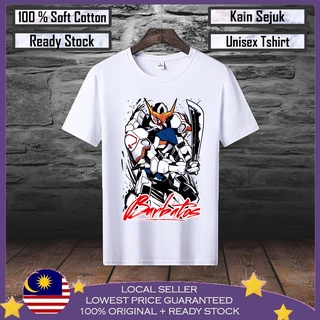 เสื้อยืดแขนสั้น พิมพ์ลาย GUNDAM BARBATOS SAMURAI BAJU VIRAL BAJU LELAKI