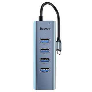 ฮับไทป์ซี HUB Baseus Enjoy Series Type-C to USB3.0*4+PD1 5in1 ตัวแปลงสายไทป์ซี อะแดปเตอร์ไทป์ซี ตัวขยายช่อง