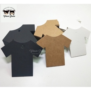 ป้ายแท็ก กระดาษแท็ก ป้ายแท็กเปล่า Paper Tag รูปเสื้อ (100 ชิ…