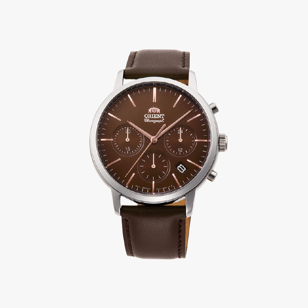 Orient นาฬิกาข้อมือ Orient Quartz Contemporary Watch Leather Strap รุ่น RA-KV0304Y