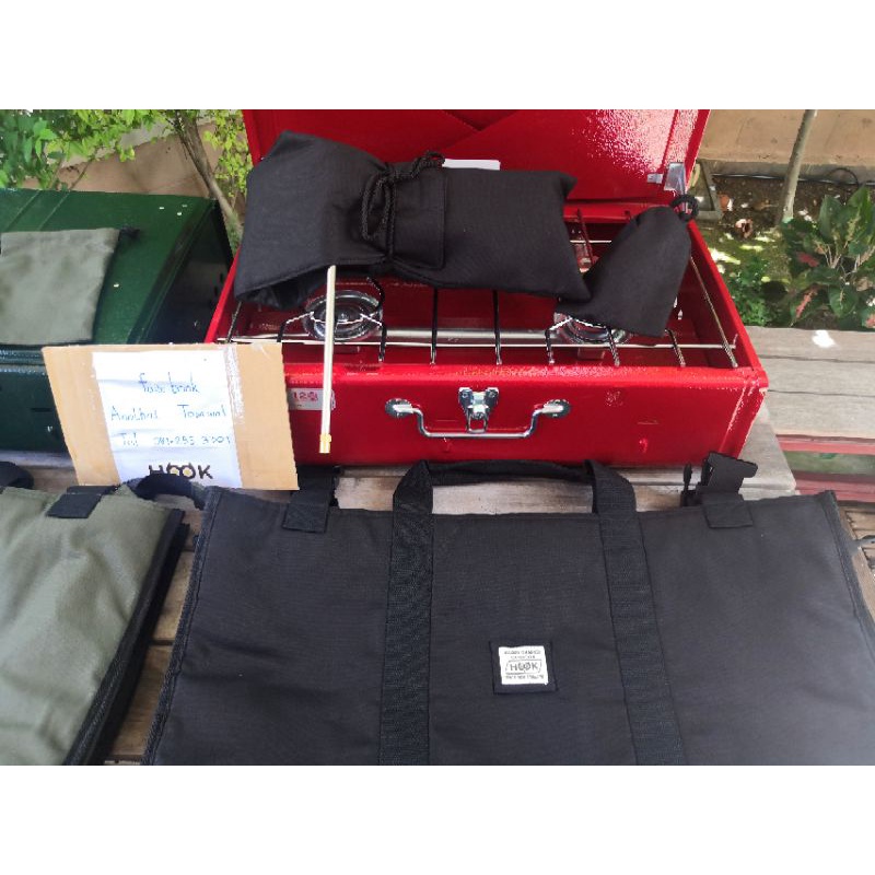 HOOKกระเป๋าสำหรับเก็บเตาน้ำมันColeman รุ่น414,413,413H เซ็ต3ชิ้น ใส่เตาน้ำมัน​ ใส่ถังน้ำมัน ใส่กรวยเ