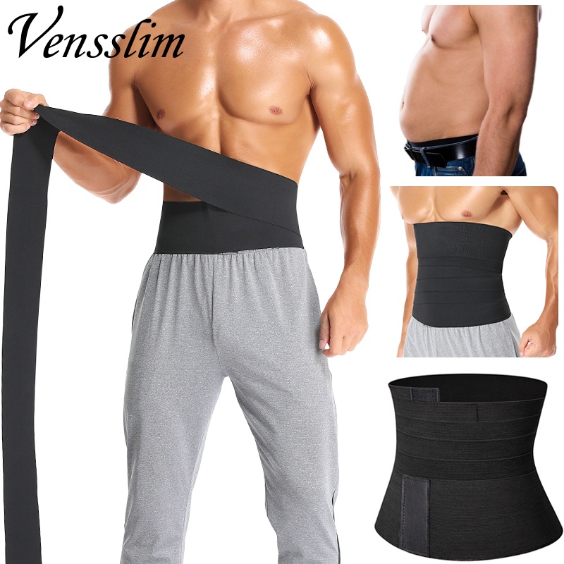 Mens เอวเทรนเนอร์ชายหน้าท้องลด Snatch Me Up Bandage Wrap เข็มขัดกระชับสัดส่วน Body Shaper เอว Trimmer Corset Belly Shapewear