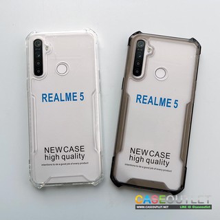 เคส Realme5 | Realme 5i | realme 5S | realme C3 หลังแข็ง ใส ขอบยาง เสริมมุม Airbag กันกระแทก