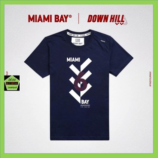 Miami Bay เสื้อคอกลม ชาย รุ่น Downhill สีกรม