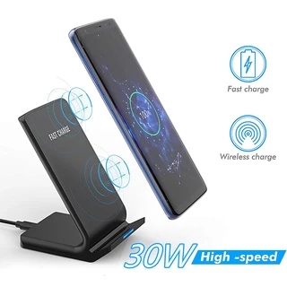 แท่นชาร์จไร้สาย 30w Qi แบบชาร์จเร็ว สําหรับ iPhone Samsung