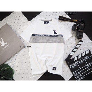 ✨🕉No.36 เสื้อยืด แขนสั้น  ตัดต่อ ทูโทน งานปัก-งานป้าย cotton 100%