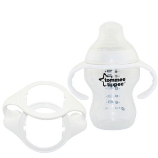 Tommee Tippee ที่จับขวดนมเด็กทารกกว้างสีขาว