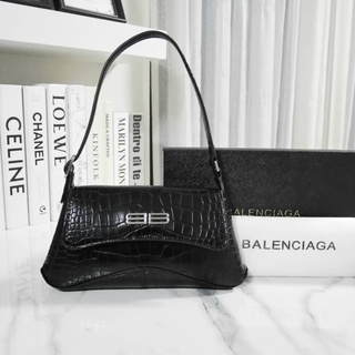 BA//LEN//CIA//GA XX SMALL FLAP BAG CROCODILE EMBOSSED  Code:B5D300665 แบรนด์แท้ 100% งาน Outlet