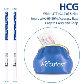 ACCUFAST ชุดตรวจครรภ์ 10 แผ่น HCG 10mIU แม่นยำ 99.99% รู้ผลเร็ว แถมฟรีถ้วยปัสสาวะ 10 ชิ้น