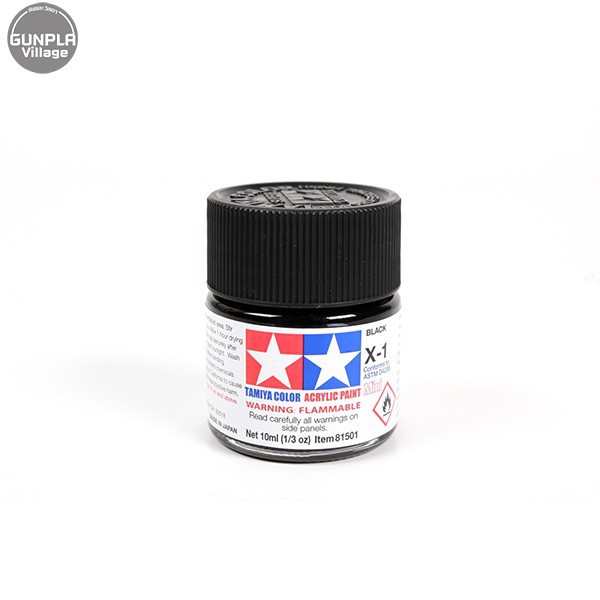 Tamiya 81501 Acrylic Mini X-1 Black 45032707 4950344068913 (สี)