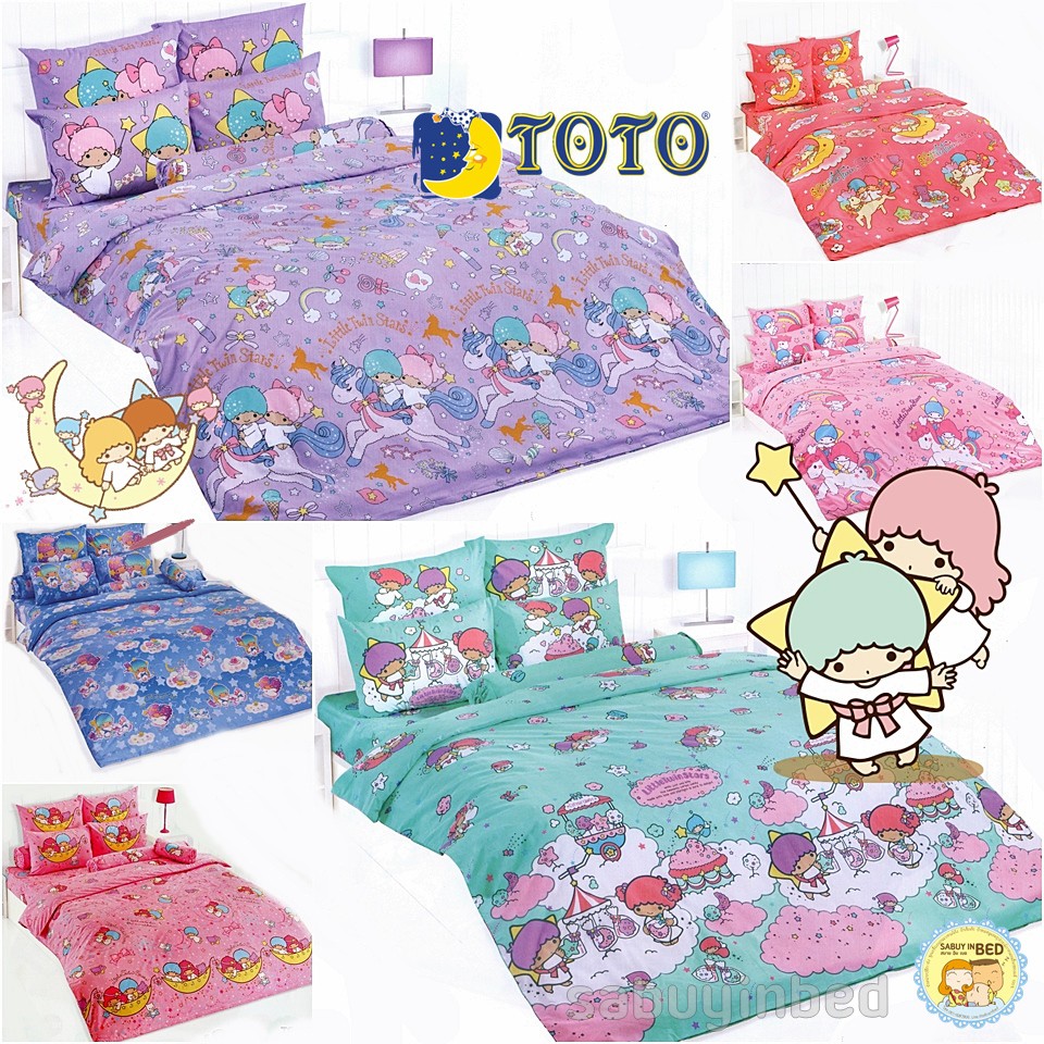 TOTO แท้ ✏️ผ้าปูที่นอน ทวินสตาร์✏️ ยางยืดรัดรอบผืน 3.5 5 6 ฟุต ไม่มีรอยต่อ TwinStar โตโต้ TS PC