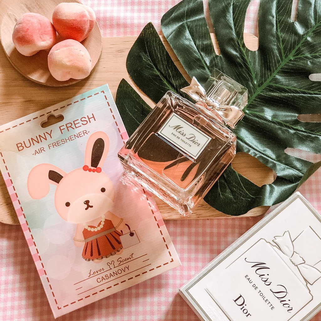 แผ่นน้ำหอม กลิ่น มิสดิออร์ จาก Ted a car และ Bunnyfresh