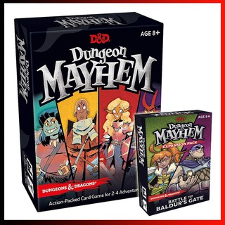 Dungeon Mayhem | Dungeons &amp; Dragons Card Game 8+เกมสําหรับครอบครัว + Expansion Pack