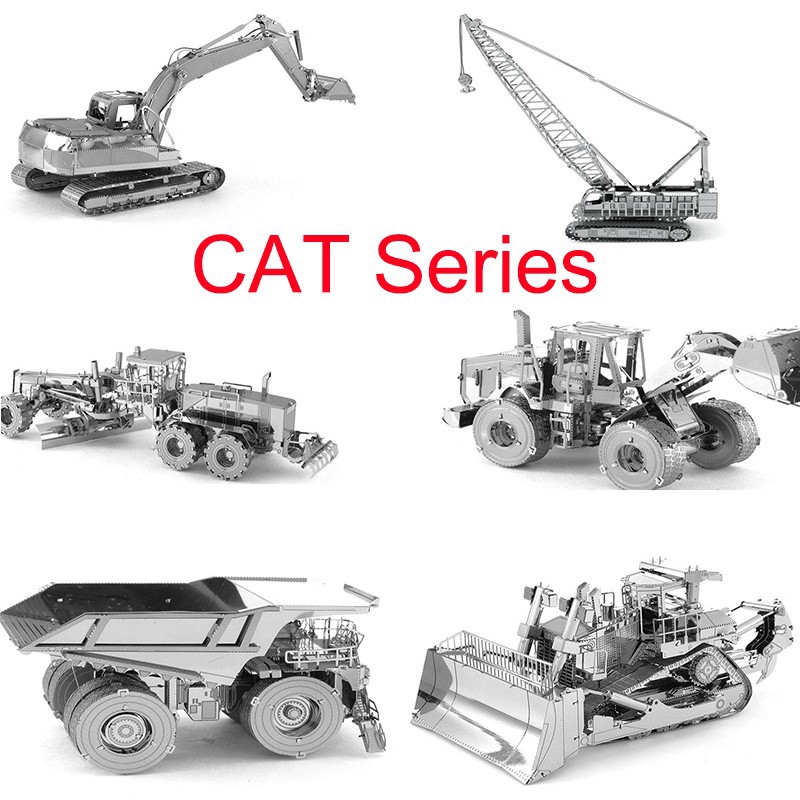 ปริศนาโลหะ CAT 3D Metal Model Puzzle DIY Children Adult Educational Toy