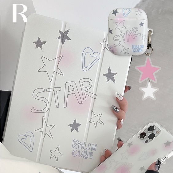 💥24ชั่วโมง💥 เคสไอแพด Air8 Air7 Star ดาว เคสiPad Gen11 Case iPad ใส่ปากกาได Gen12 Air6 11 pro11 2024